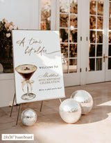 A Tini Bit Older Birthday Party Welcome Sign - Printed Sign by Wild Bloom Design Studio