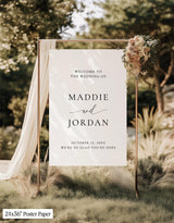 Minimalist Modern Wedding Welcome Sign