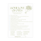 Movie Love Quotes Bridal Shower Game