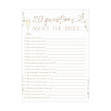 20 Questions About the Bride Bridal Shower Game | Pearls and Prosecco - styled photo