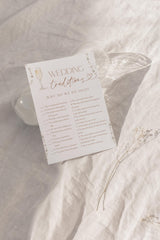 Wedding Traditions Bridal Shower Game | Pearls and Prosecco - Printed Game by Wild Bloom Design Studio