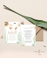 Desert Bachelorette Party Invitation with Envelopes