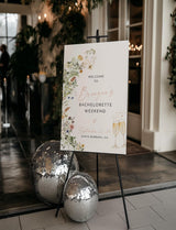 Wildflower Bachelorette Welcome Sign | Floral Botanical