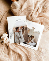 Minimalist Arch Photo Save the Date with Envelopes