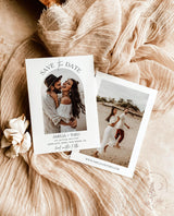 Boho Arch Photo Save the Date with Envelopes | Modern Minimalist - detail view