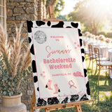 Cowgirl Disco Bachelorette Welcome Sign | Nashville Rodeo Bach - Printed Sign by Wild Bloom Design Studio