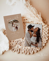 Cream Photo Save the Date with Envelopes