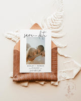 Photo Save the Date with Envelopes | Boho Minimalist Save Our Date - Printed Save the Date by Wild Bloom Design Studio