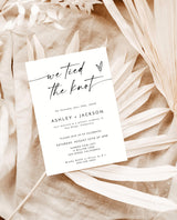 We Tied the Knot Elopement Announcement with Envelopes — Minimalist