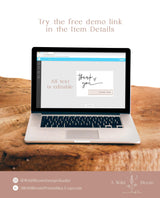 Personalized Minimalist Thank You Card