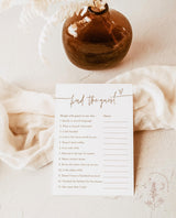 Find the Guest Game Modern Minimalist Bridal Shower BM1