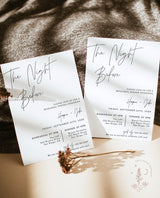Modern Minimalist Wedding Rehearsal Invite With Envelopes