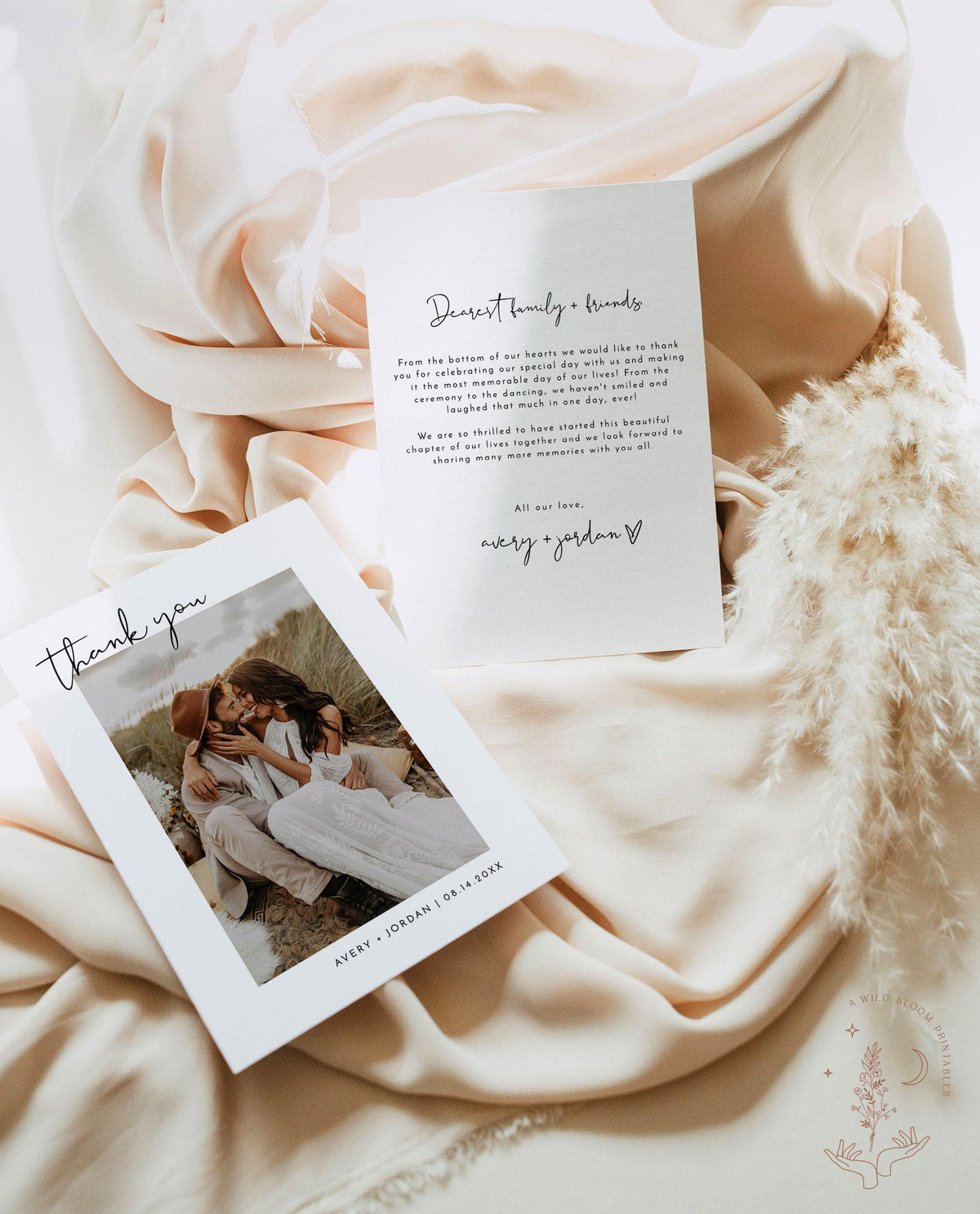Personalized Photo Thank You Card — Boho (2)