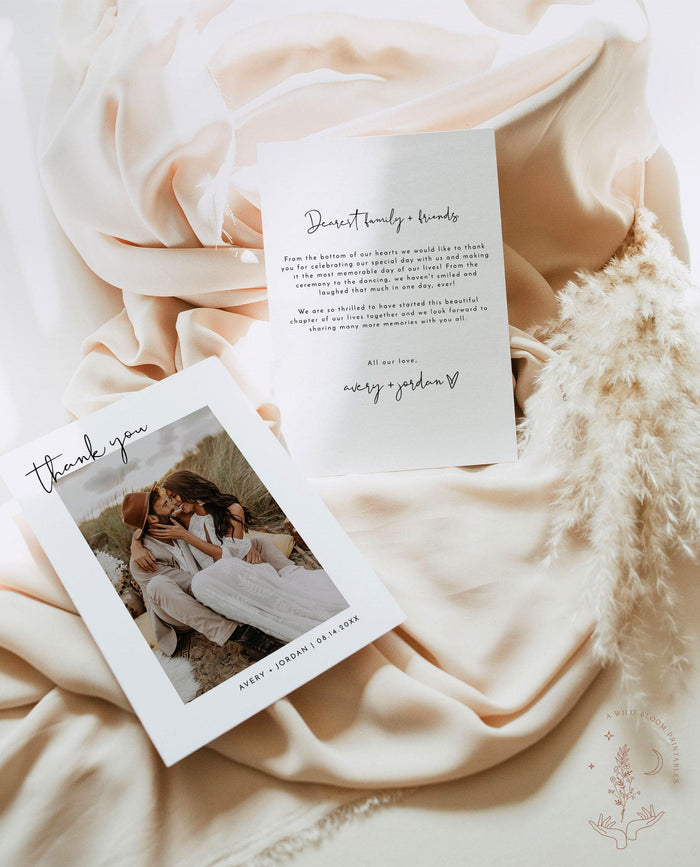 Personalized Photo Thank You Card — Boho (2)