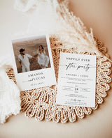 Photo Wedding Announcement with Envelopes