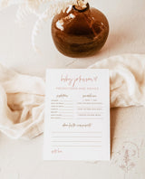 Personalized Baby Predictions and Advice Card