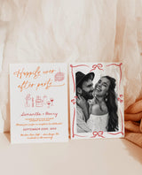 Happily Ever After Party Invitation with Envelopes | Retro Disco Reception - close-up detail