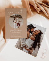 Cream Photo Save the Date with Envelopes