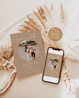 Cream Photo Save the Date with Envelopes