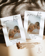 Photo Save the Date with Envelopes | Boho Minimalist Save Our Date - mockup display