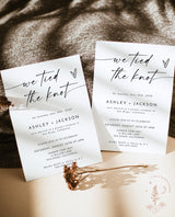 We Tied the Knot Elopement Announcement with Envelopes — Minimalist