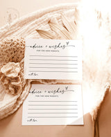Advice and Wishes Card for New Parents | Minimalist Baby Shower With Envelopes - mockup display