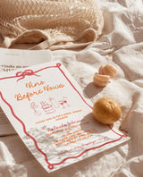 Vino Before Vows Bridal Shower Invitation with Envelopes | Hand-Drawn Colorful Wine Theme