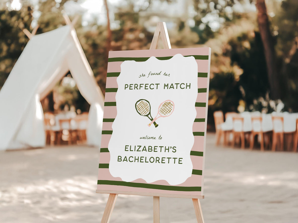 She Found Her Perfect Match Welcome Sign