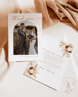 Personalized Photo Thank You Card — Boho