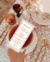 Hand Drawn Wedding Menu