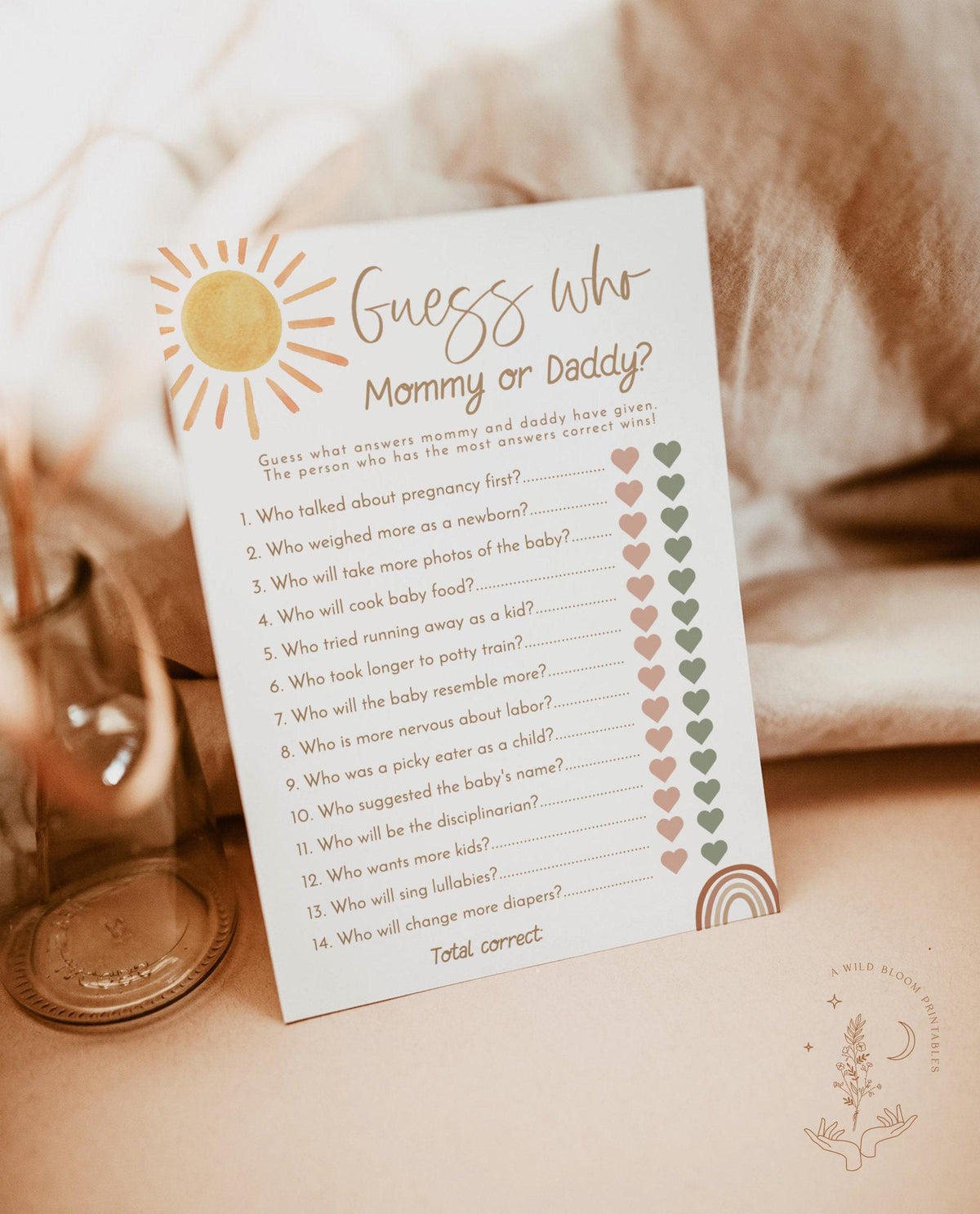 Sunshine Guess Who Mommy or Daddy Game