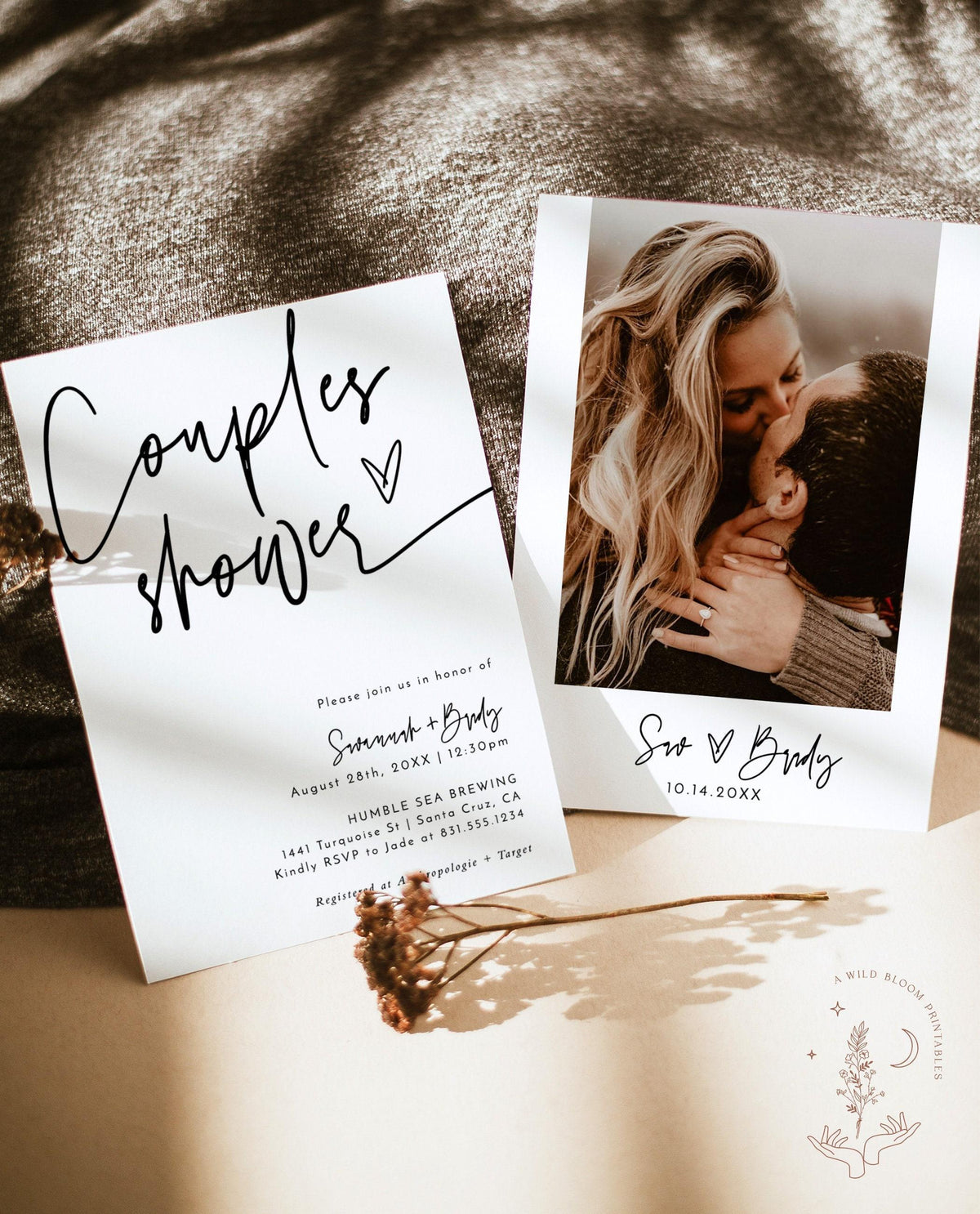 Couples Shower Invitation with Personalized Photo