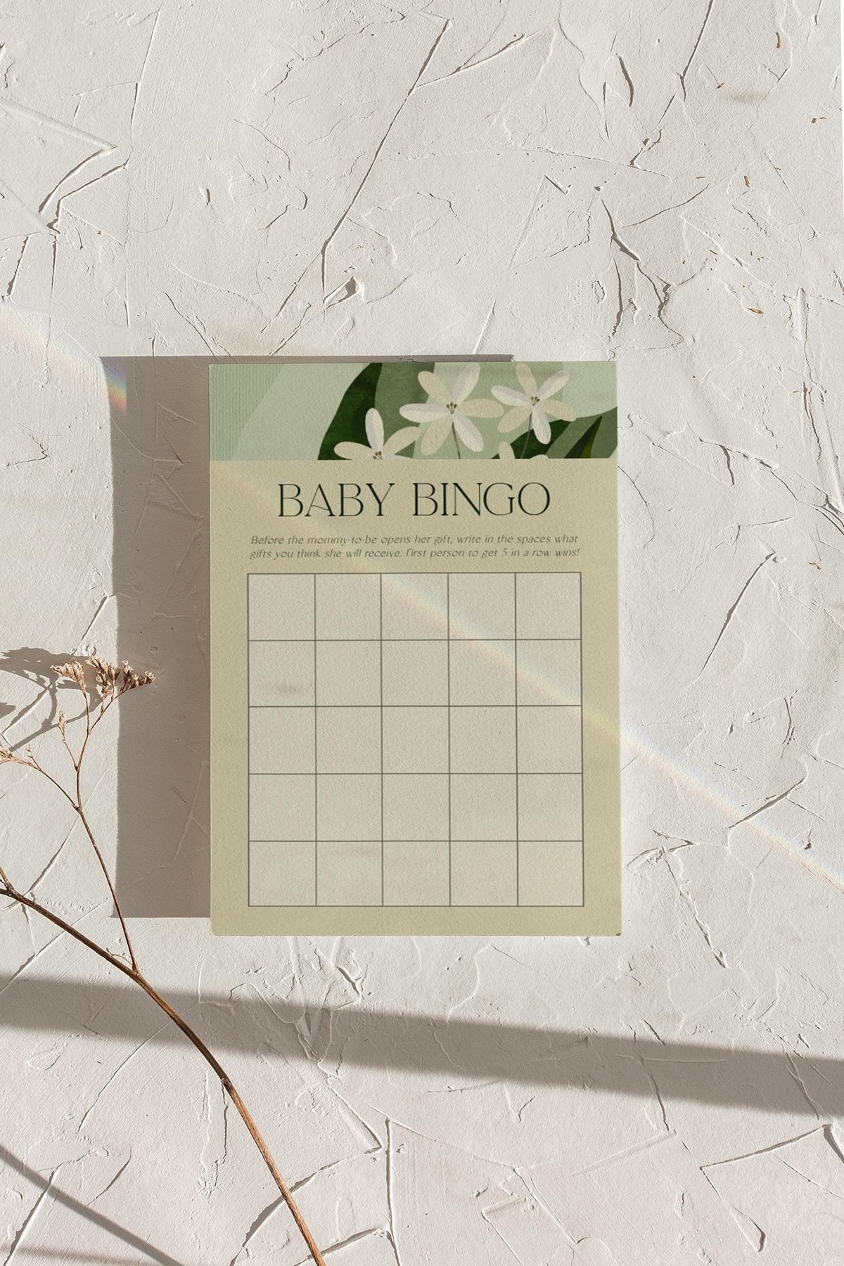 Baby Shower Bingo Cards