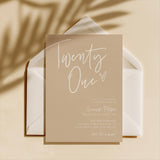 Twenty One Birthday Invitation with Envelopes
