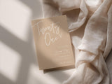 Twenty One Birthday Invitation with Envelopes
