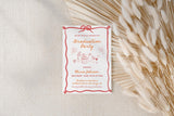 Orange + Coral Graduation Party Invitation with Envelopes