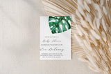 Monstera Tropical Baby Shower Invitation with Envelopes