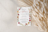 Wildflower Birthday Party Invitation with Envelopes
