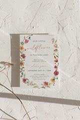 Wildflower Birthday Party Invitation with Envelopes