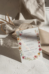 Wildflower Birthday Party Invitation with Envelopes