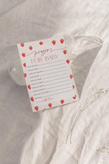 Prayers For Baby Cards — Strawberry