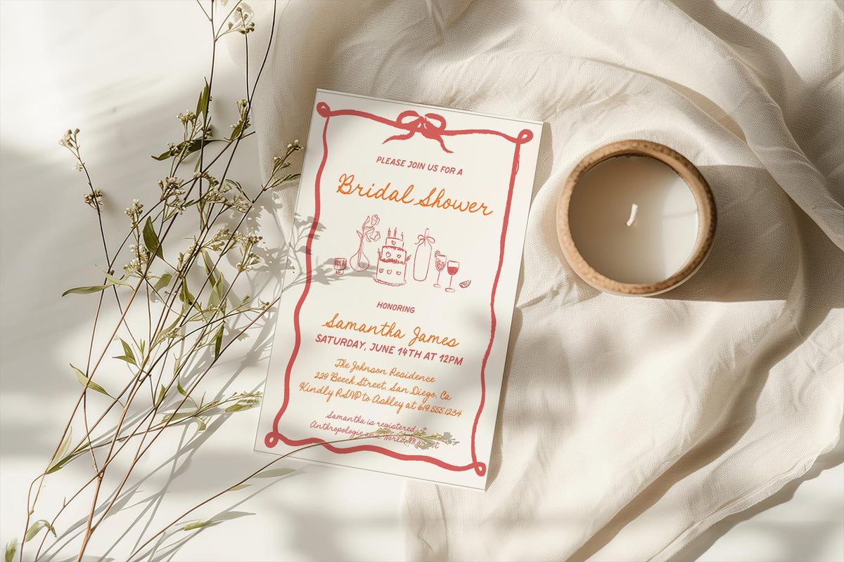 Whimsical Bridal Shower Invitation
