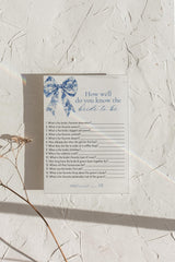 Bridal Trivia Shower Game