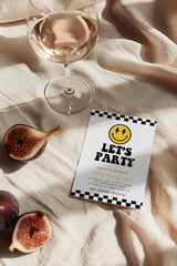 Lets Party Smiley Birthday Invitation