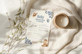 Blue Coyboy Baby Shower Predictions and Advice Keepsake