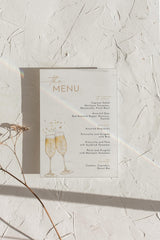 Brunch + Bubbly Menu Card