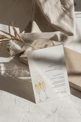 Brunch + Bubbly Menu Card