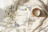 Blue Rodeo Print Menu Card