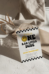 One Rad Little Dude First Birthday Invite