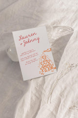 Champagne Tower Wedding Party Invitation